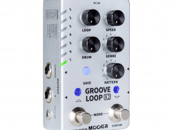Mooer Groove Loop X2, versión estéreo y con presets de este looper con caja de ritmos integrada