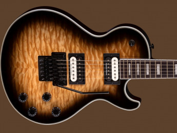 Dean Thoroughbred Select con tapa de arce en Natural Black Burst, Floyd Rose y Seymour Duncan