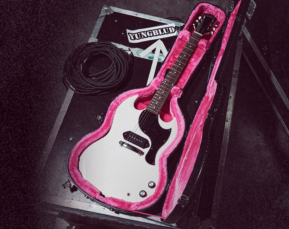 Epiphone Yungblud SG Junior signature, minimalista guitarra basada