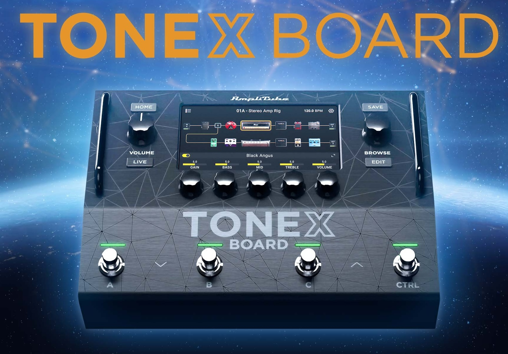 IK Multimedia TONEX Board: hasta cuatro Tone Models simultáneos, pantalla táctil y 76 efectos