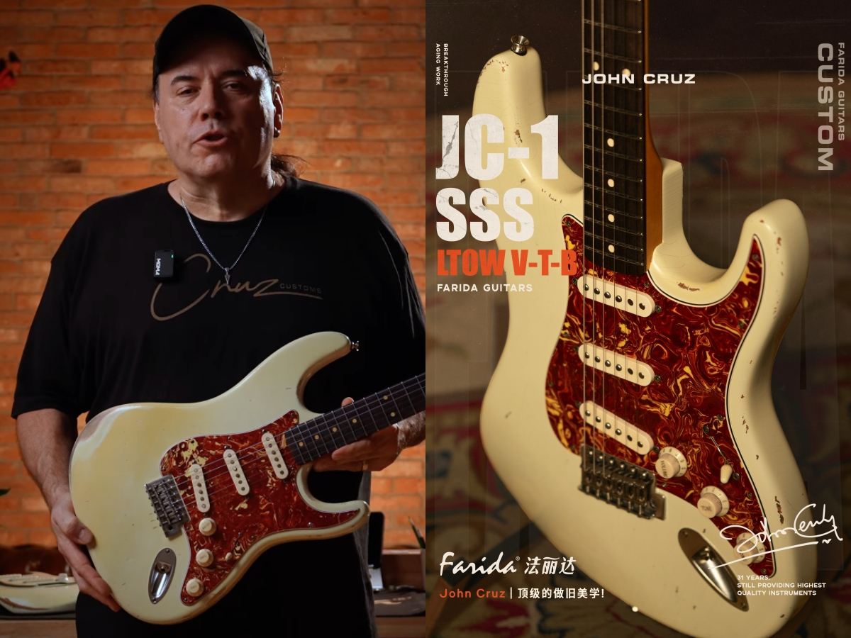 De la Fender Custom Shop a una marca china: John Cruz presenta la Farida JC-1 tipo Strat