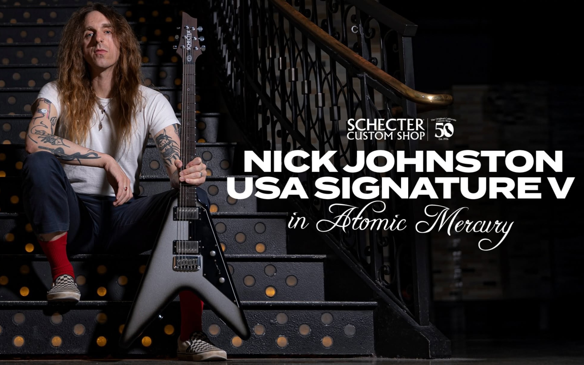 Nick Johnston se pasa a la Flying V con su nueva signature de Schecter para tocar con Mastodon