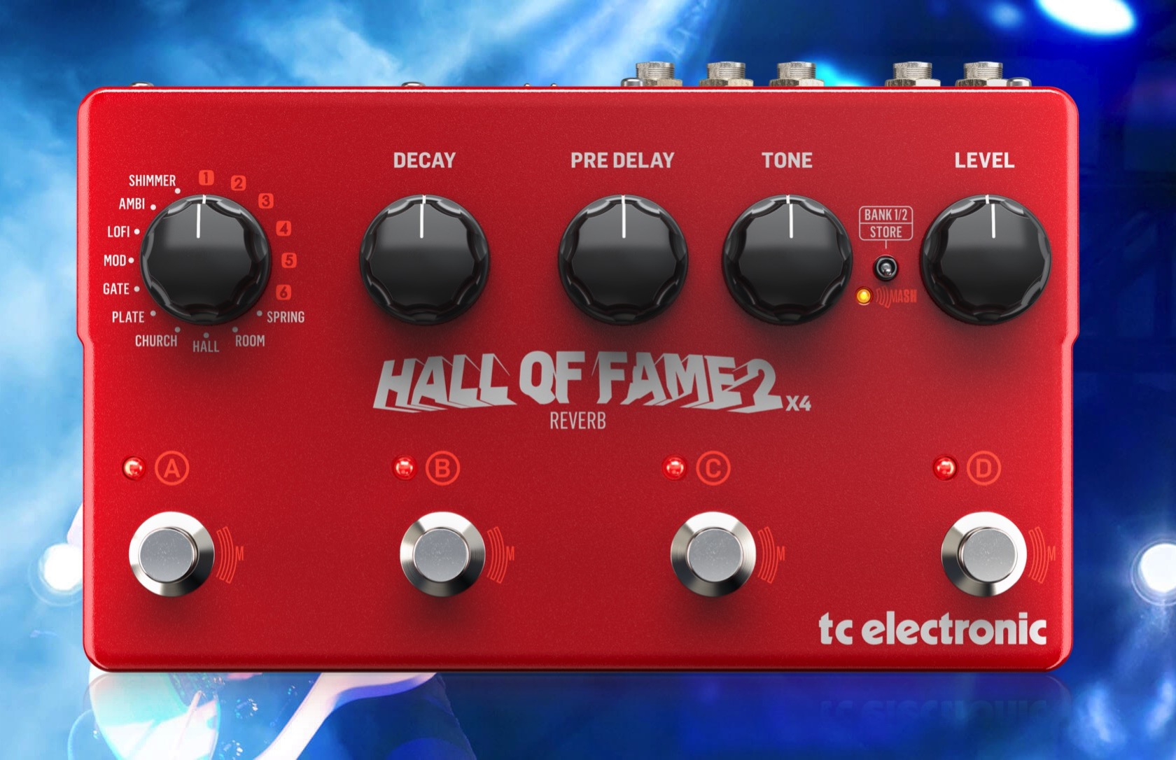 TC Electronic Hall Of Fame 2 X4 Reverb con pulsadores sensibles a