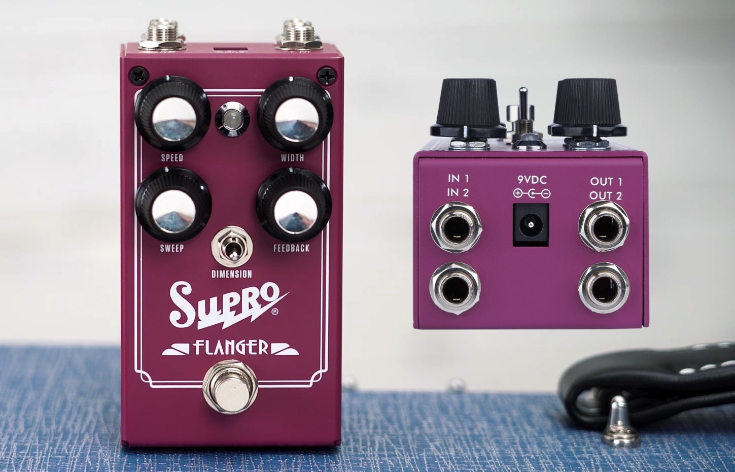 Supro Flanger es un pedal analógico de doble flanger con entradas