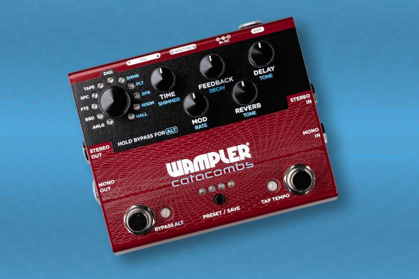 Wampler Catacombs, un pedal MIDI programable con 6 delays y 5 reverbs, y plugin incluido