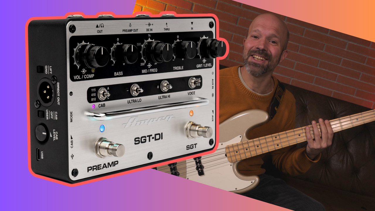 Review de Ampeg SGT DI un pedal para bajo con todo lo necesario para dejar el ampli en casa